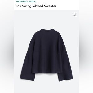 Ribbed sweater, navy